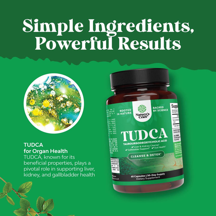 Advanced Tudca Liver Support Supplement - Extra Strength Tudca 500Mg Bile Salts For Liver & Kidney Support - Liver & Gallbladder Cleanse Tauro Ursodeoxycholic Acid Tudca - Capsule