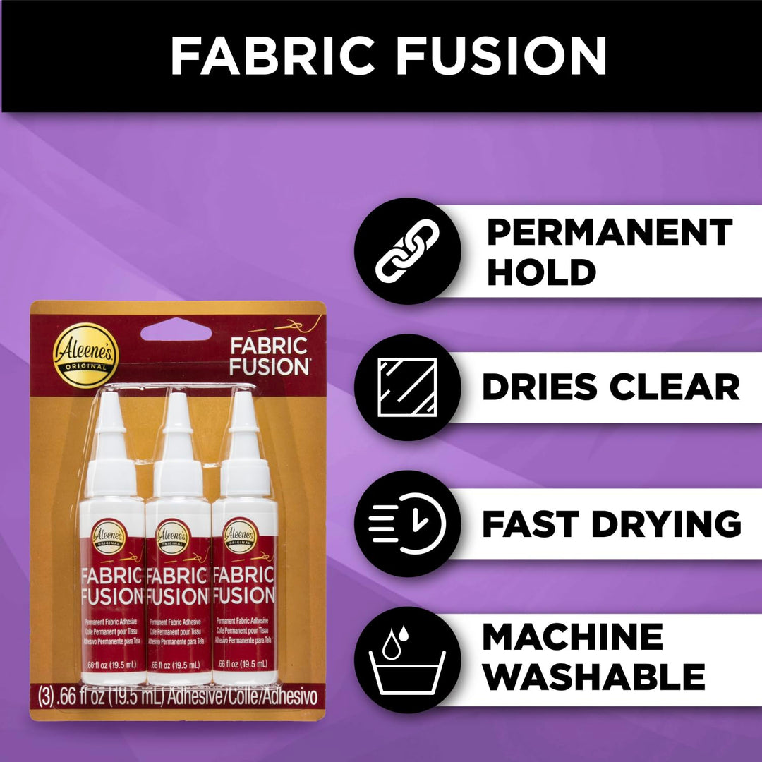Aleene's Fabric Fusion Glue, 3 Count, (Pack of 1)