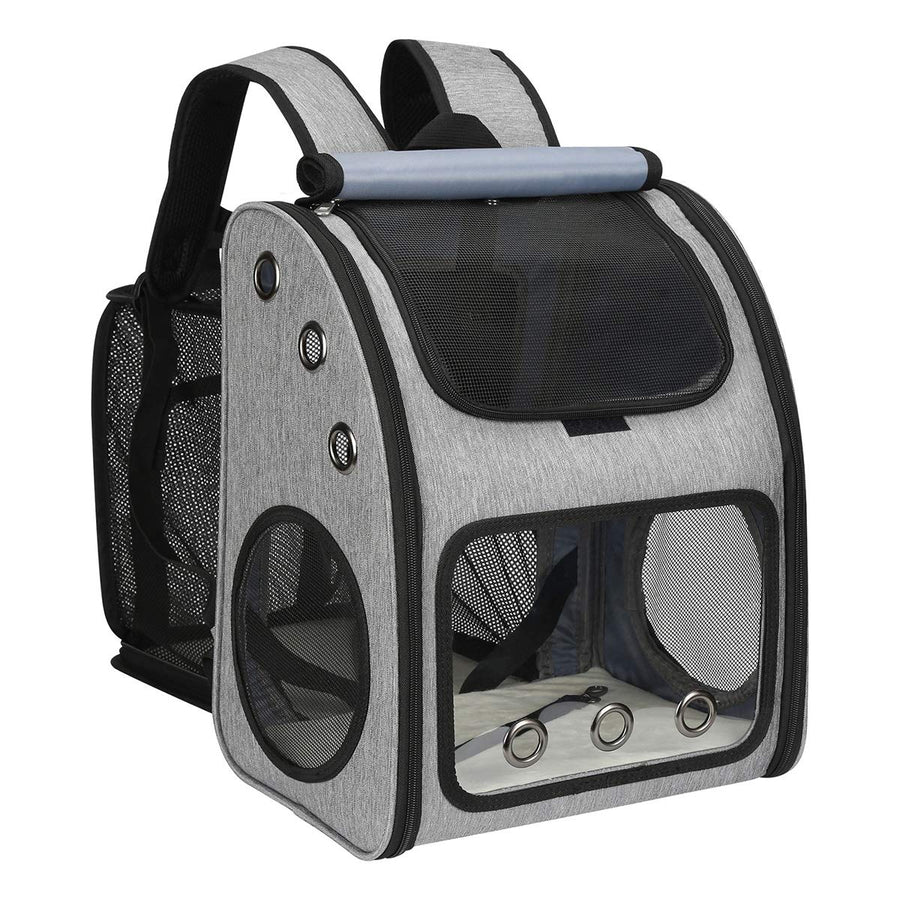 Expandable Pet Carrier Backpack for Cats, Dogs and Small Animals, Portable Pet Travel Carrier, Super Ventilated Design, Airline Approved, Ideal for Traveling/Hiking/Camping