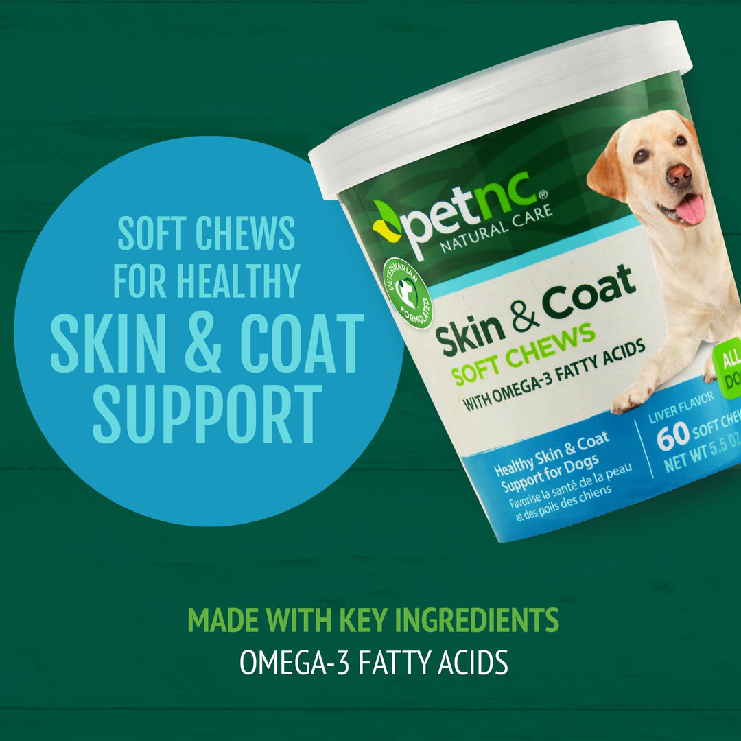 Skin and Coat Soft Chews for Dogs, 60 Count