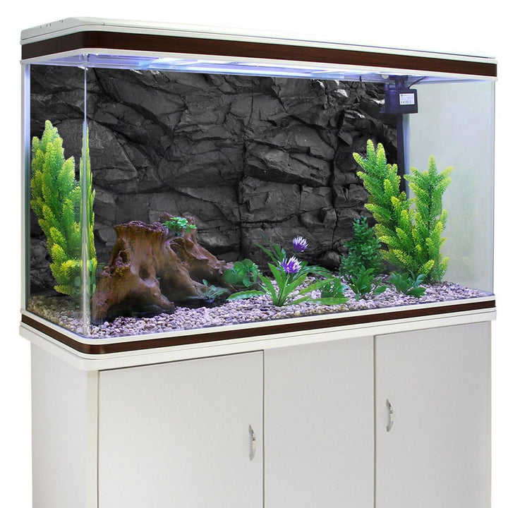 48x18 inches Stone Aquarium Background Rock Fish Tank Background Rocky Terrarium Background Polyester Background
