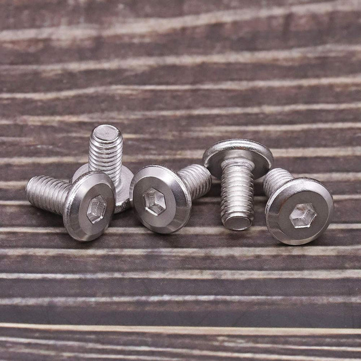 M6-1.0 x 10mm (30 PCS) Hex Socket Head Cap Screws Furniture Screws, 304 Stainless Steel 18-8, Round Head Connector Screws for Furniture,Binding Screws