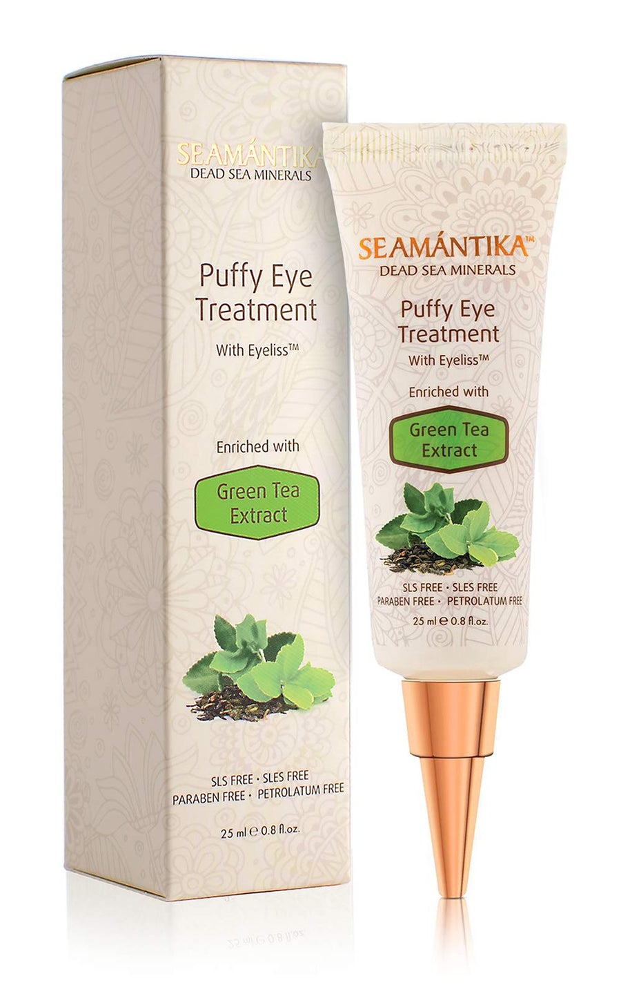 Puffy Eye Treatment Instant results – Naturally Eliminate Wrinkles, Puffiness, Dark Circle and Bags in Minutes – Hydrating Eye Cream w/ Green Tea Extract, Dead Sea Minerals – .8 fl.oz.