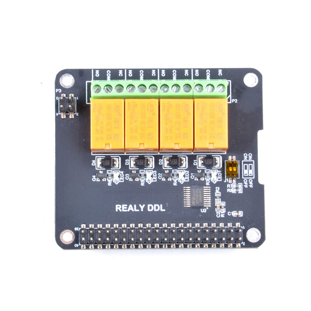 4 Channel Relay Board Module for Raspberry Pi, Power Relay Module for Raspberry Pi 4B & Raspberry Pi 3 Model B+ & Raspberry Pi 3/2 Model B (No Programming Required/Programmable)