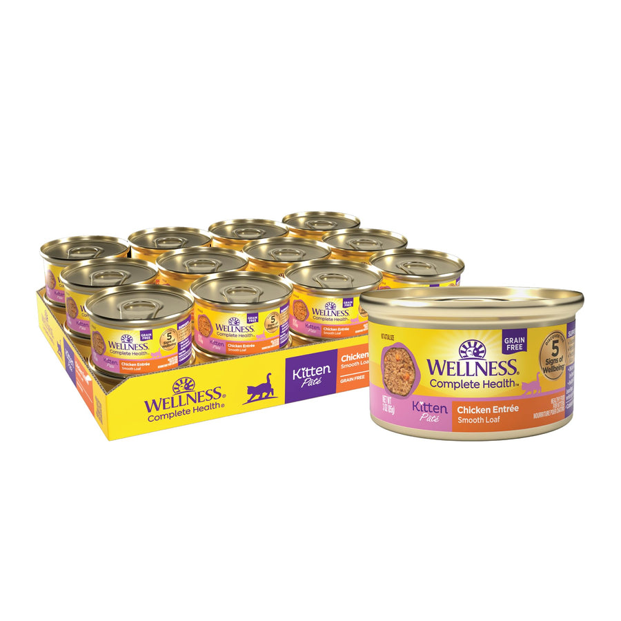 Complete Health Pate Kitten Wet Cat Food, Natural, Protein-Rich, Grain Free, 3 Ounce, 24 Pack, (Chicken)