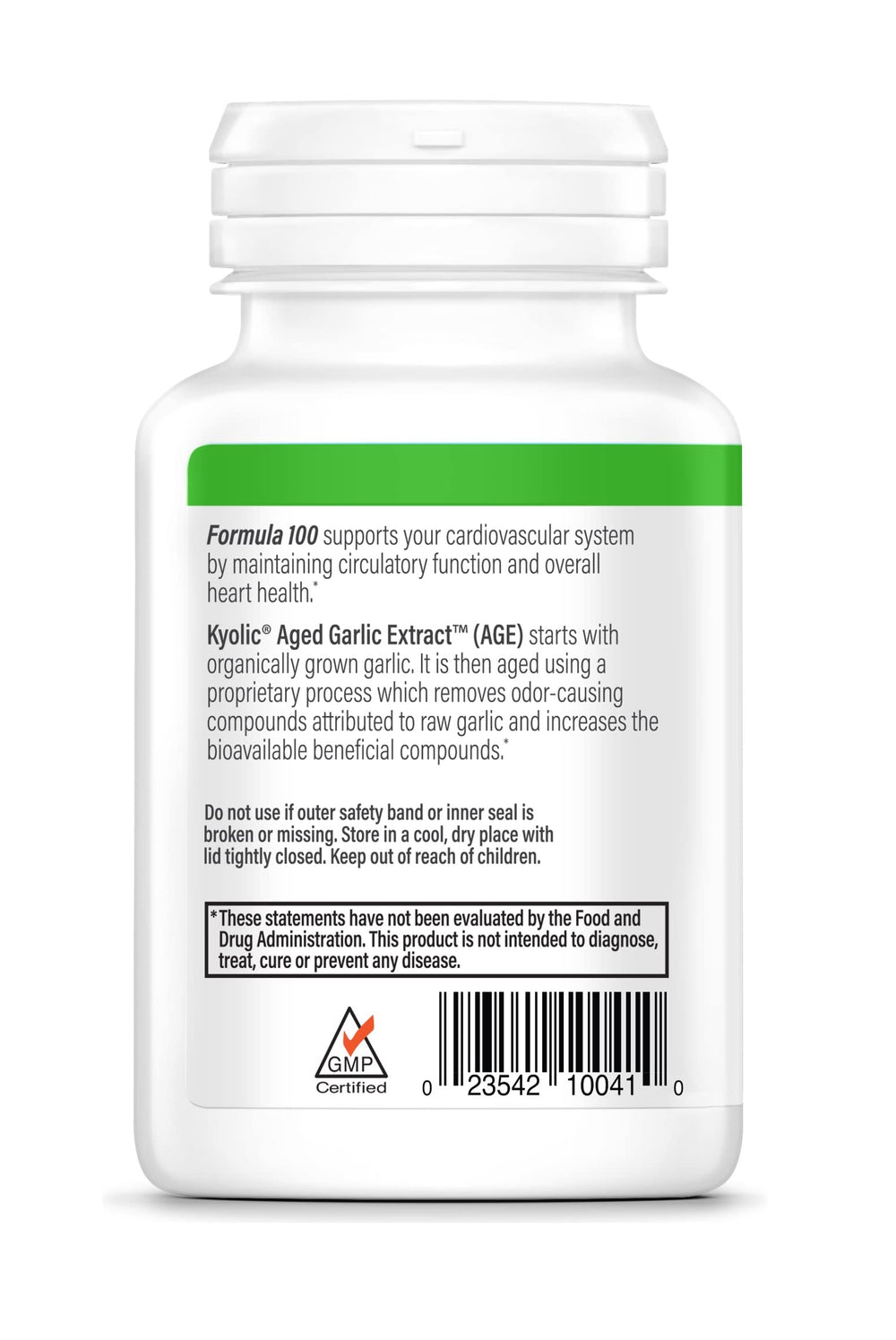 Aged Garlic Extract Formula 100, Original Cardiovascular, 100 Capsules (Packaging May Vary)