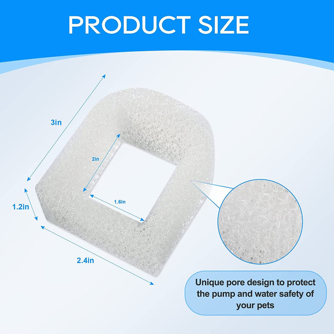 Cat Water Fountain Filter Replacement, Pet Fountain Replacement Foam Filters Compatible with Petsafe Drinkwell Pet Fountain Filters for Drinkwell Stainless Steel 360 Water Fountain 12PCS