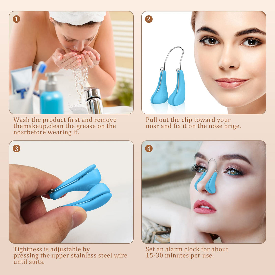 Nose Shaper - Safe Nose Lifter Soft Silicone Nose Up Lifting Clip Pain-Free Rhinoplasty Straightener Nose Slimmer Device