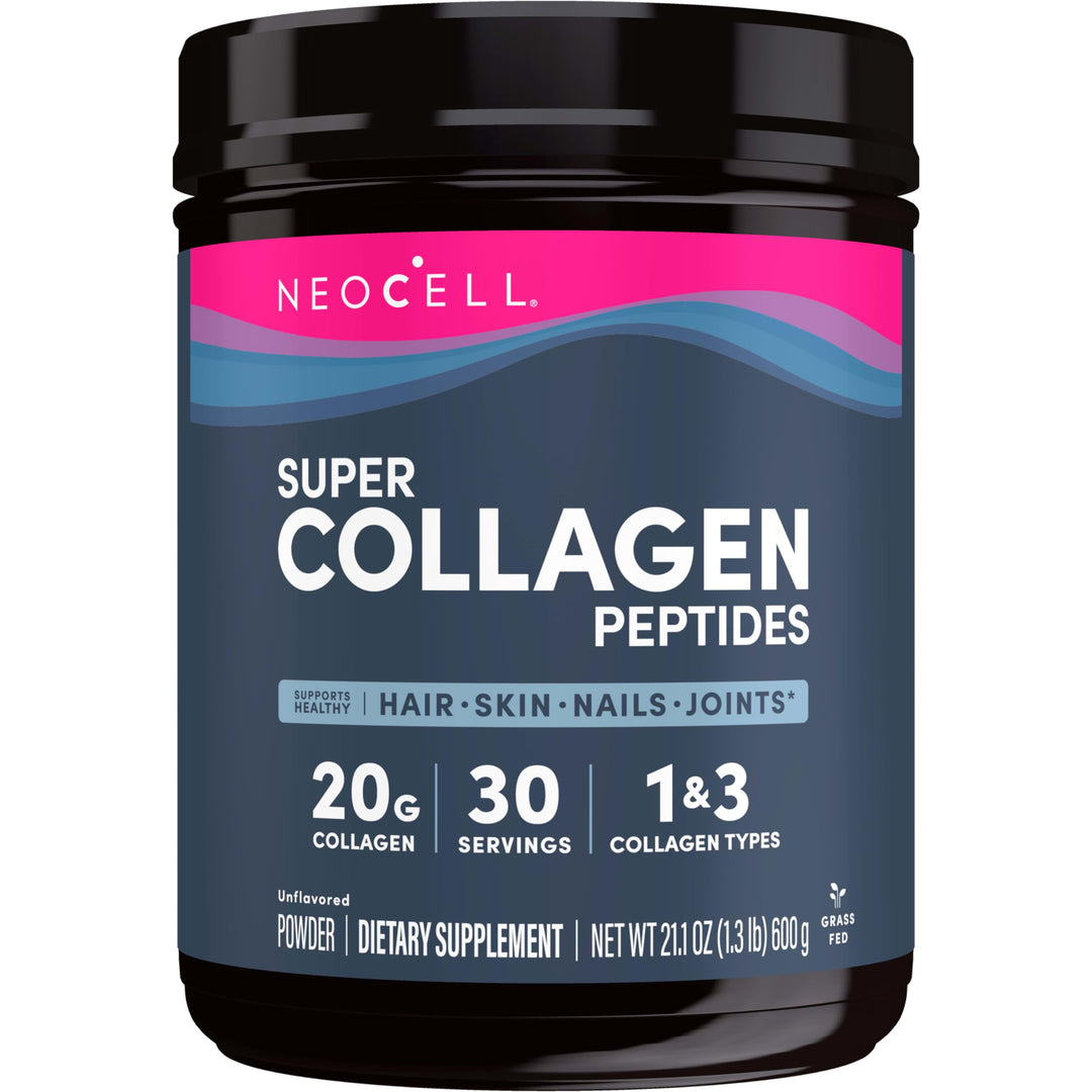 Super Collagen Peptides, Unflavored, Powder, 21.2 oz., 1 Canister