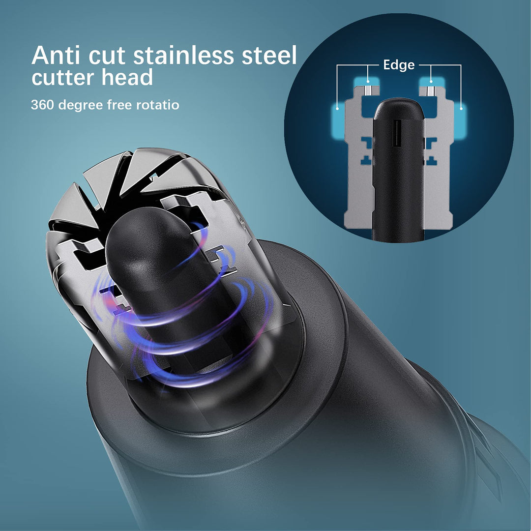 Ear and Nose Hair Trimmer for Men,Battery-Operated Electric Nose Trimmer, 3 in 1 Lightweight Waterproof Hair and Beard Clippers for men