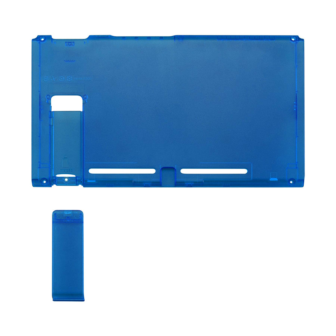 Transparent Clear Blue Console Back Plate DIY Replacement Housing Shell Case for Nintendo Switch Console with Kickstand – JoyCon Shell NOT Included