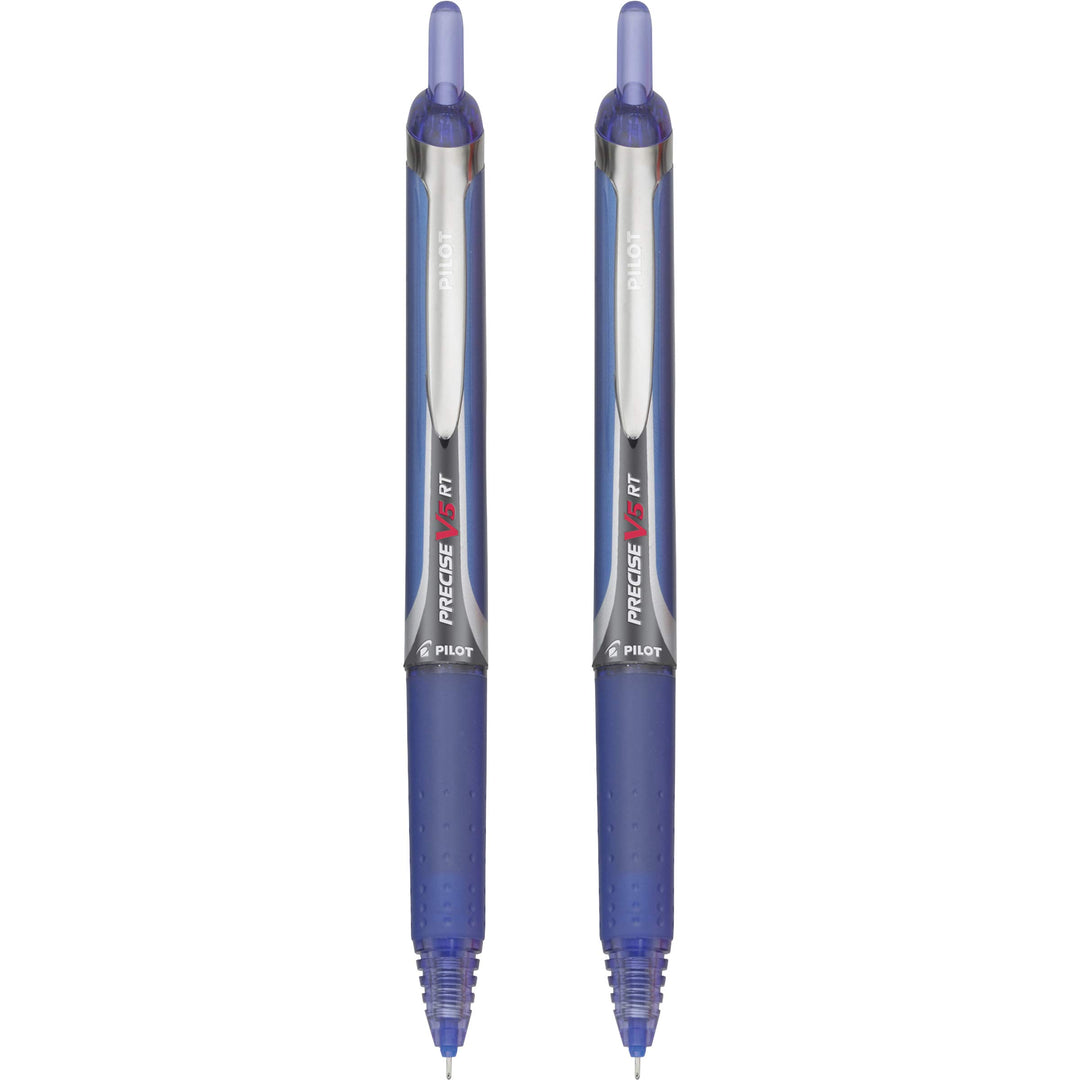 PILOT Precise V5 RT Refillable & Retractable Liquid Ink Rolling Ball Pens, Extra Fine Point (0.5mm) Blue Ink, 2-Pack (26051)
