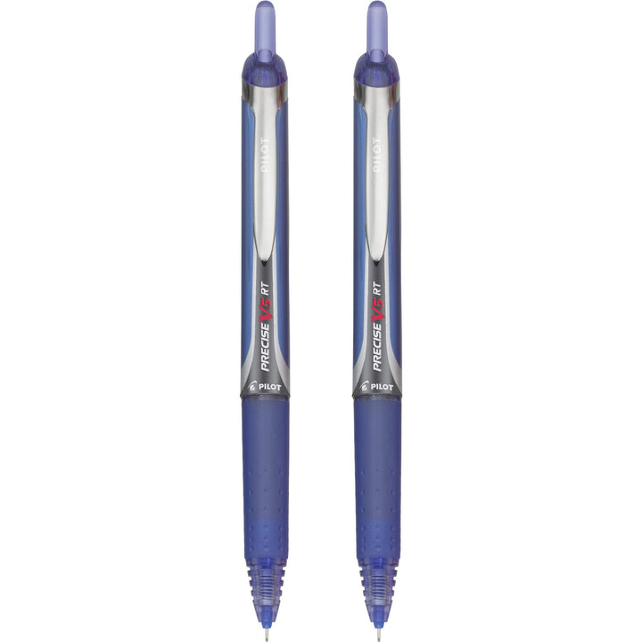PILOT Precise V5 RT Refillable & Retractable Liquid Ink Rolling Ball Pens, Extra Fine Point (0.5mm) Blue Ink, 2-Pack (26051)