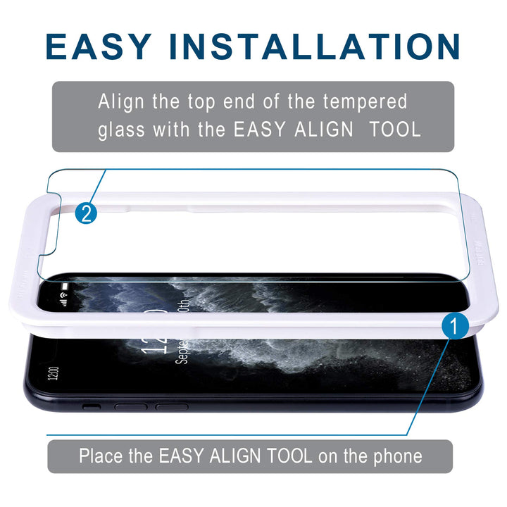 Screen Protector for iPhone 11 Pro/iPhone Xs/iPhone X, HD Tempered Glass, Anti Scratch Work with Most Case, 5.8 inch, 3 Pack