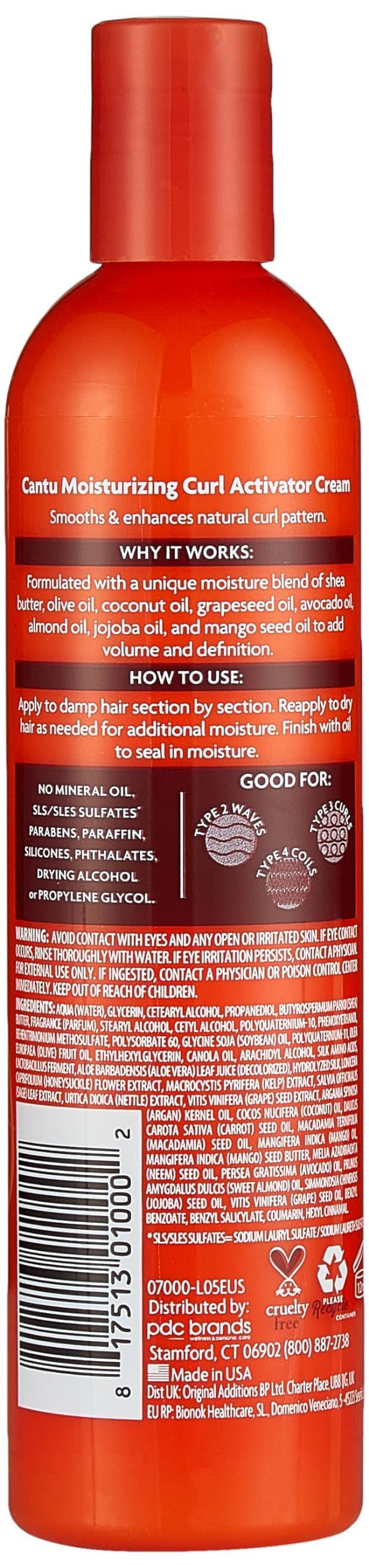 Shea Butter Moisturizing Curl Activator Cream 12 Oz., Ivory (0002)