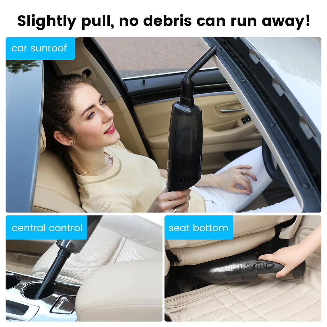 Car Vacuum, Car Vacuum Cleaner High Power 6000PA Mini Handheld Portable Corded Small Vacuum for Quick Car Cleaning (Black)…