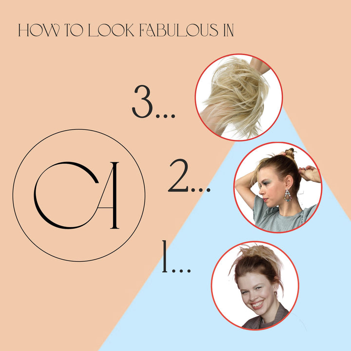 Brown Blonde Mix # 18Th613A G22E: Prettyshop Hairpiece Hair Rubber Scrunchie Scrunchy Updos Voluminous Curly Messy Bun Brown Blonde Mix # 18Th613A G22E