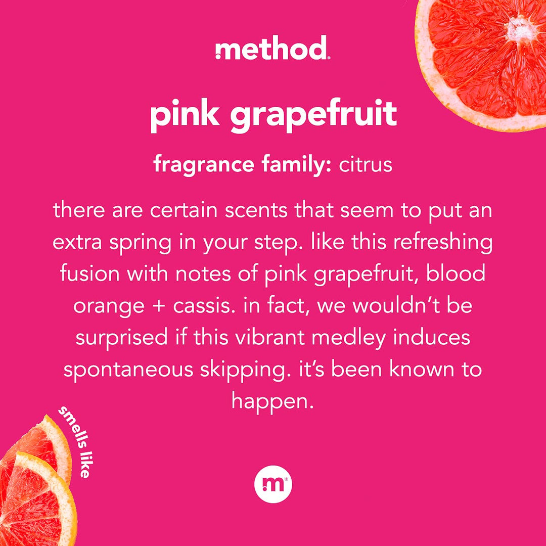 Naturally Derived Gel Hand Wash, Pink Grapefruit, 12 Ounce (Pack of 6)