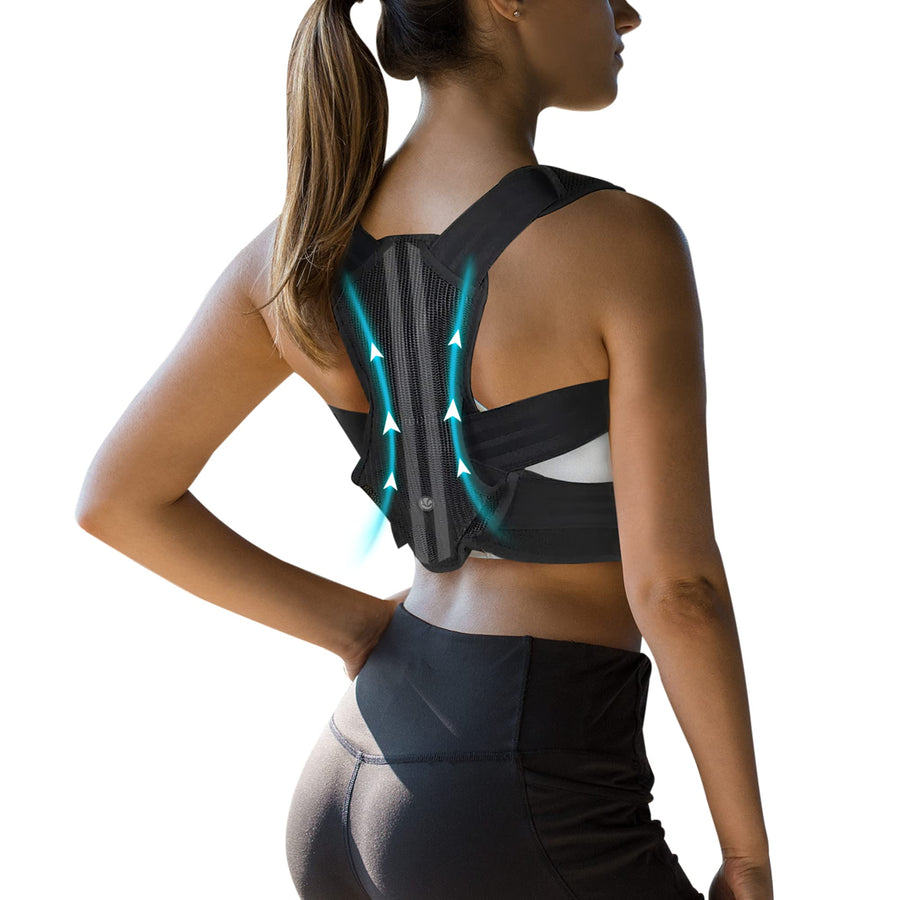 Posture Corrector for Women and Men, Back Brace Fully Adjustable & Comfy, Support Straightener for Spine, Back, Neck, Clavicle and Shoulder, Improves Posture and Pain Relief S/M