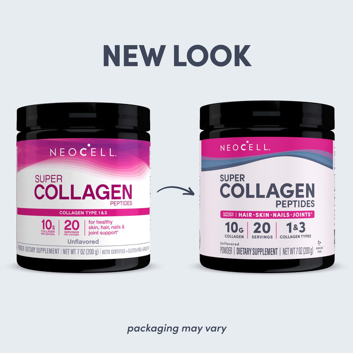 Super Collagen Peptides, 10g Collagen Peptides per Serving, Gluten Free, Keto Friendly, Non-GMO, Grass Fed, Healthy Hair, Skin, Nails and Joints, Unflavored Powder, 7 oz., 1 Canister