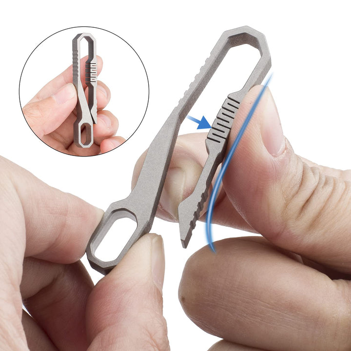 Keychain Clip, Titanium Key Holder with Detachable Keyring for pants, Key Accessory, Gifts for Men Women (25mm Ti Ring)