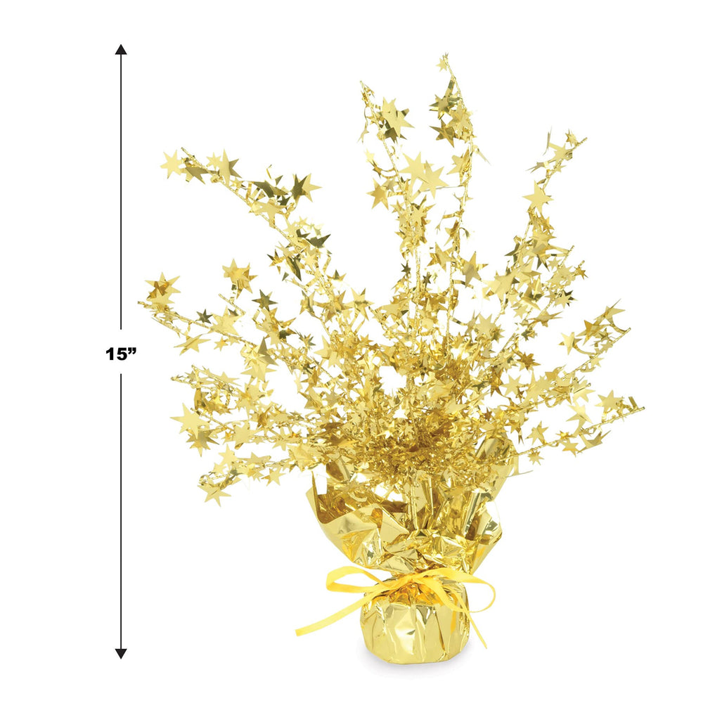 50806-GD Star Gleam 'N Burst Centerpiece, 15-Inch