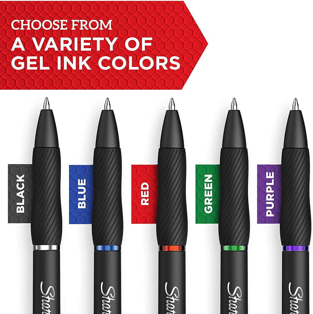 Sharpie S-Gel, Gel Pens, Drawing Pens, Gel Ink Pens For Journaling, Writing Pens, Coloring Pens, Fine Point Pens (0.5Mm), Black Ink Gel Pen, 12 Count