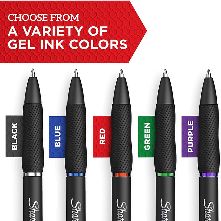 Sharpie S-Gel, Gel Pens, Drawing Pens, Gel Ink Pens For Journaling, Writing Pens, Coloring Pens, Fine Point Pens (0.5Mm), Black Ink Gel Pen, 12 Count