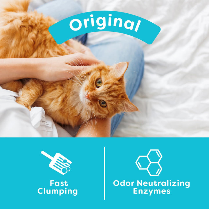 Natural Wheat Cat Litter, Original, Fast Clumping with Odor Neutralizing Enzymes, 25 Pound Bag