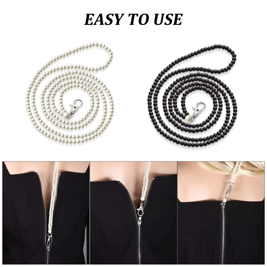 2 Pieces Dress Zipper Helper Dress Zip Puller Long Dress Zipper Pull Helper Zipping Up Down Dress and Boot Yourself Beaded Zipper Assistant Aid Tool with Easy Zip Aid Puller by Yourself