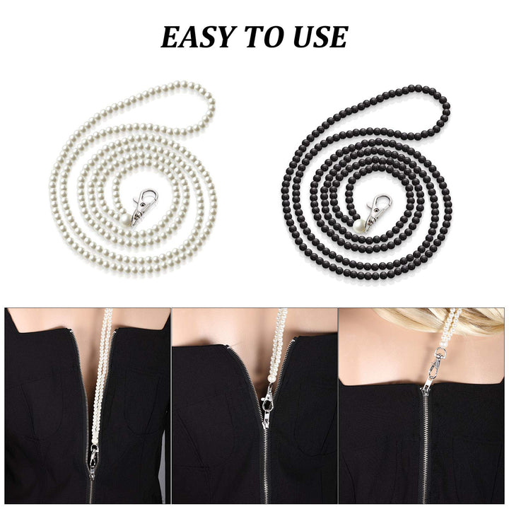 2 Pieces Dress Zipper Helper Dress Zip Puller Long Dress Zipper Pull Helper Zipping Up Down Dress and Boot Yourself Beaded Zipper Assistant Aid Tool with Easy Zip Aid Puller by Yourself