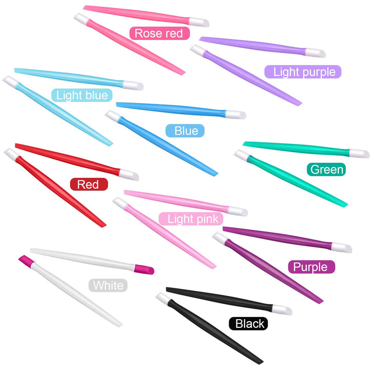 50 Pieces Rubber Nail Cuticle Pusher Plastic Handle Nail Cleaner Nail Tools for Men and Women Christmas Valentine s Day Giving(Classic Colors)