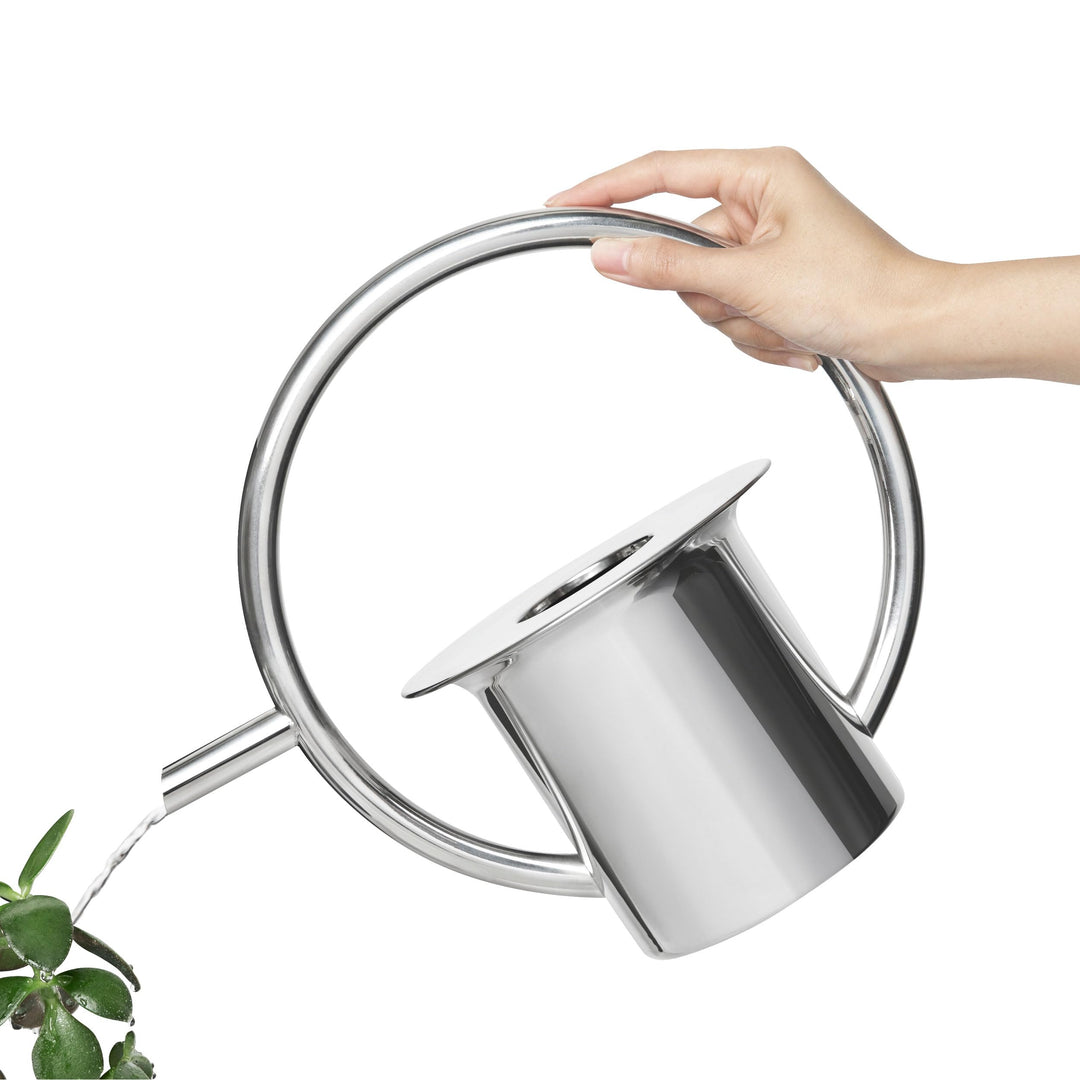 Quench Stainless Steel Watering Can, Pot for Outdoor or Indoor Plants, Medium