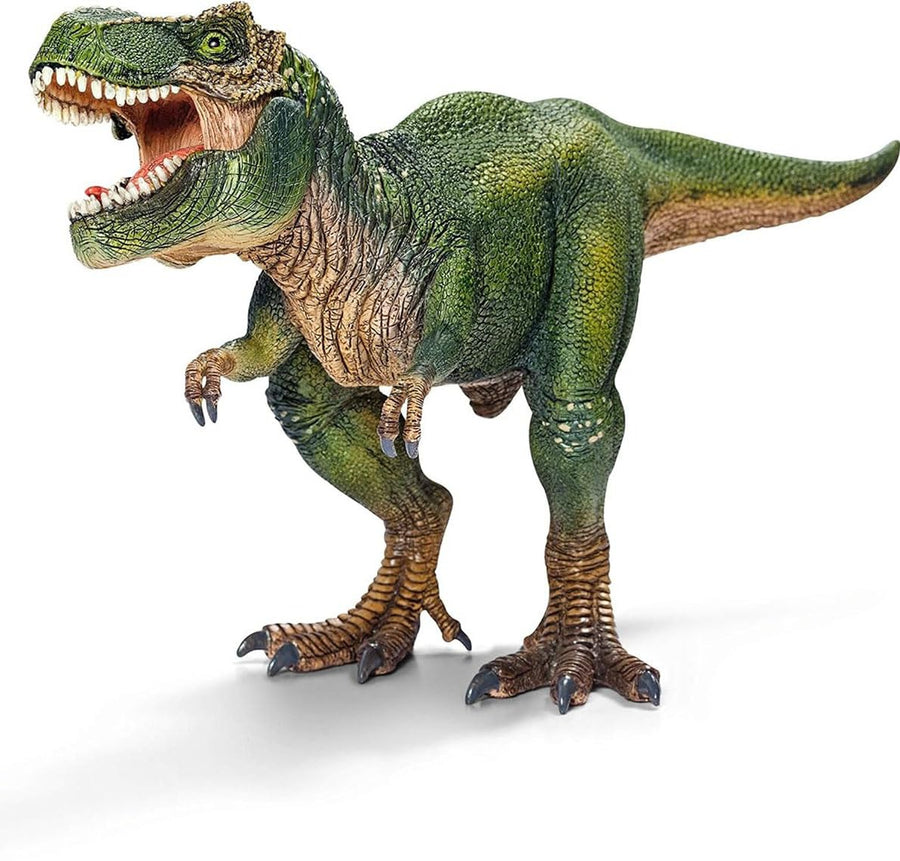 schleich DINOSAURS — Tyrannosaurus Rex, T-Rex Toy with Realistic Detail and Movable Jaw, Imagination-Inspiring Dinosaur Toys for Girls and Boys Ages 4+, Green, 11.2 x 5.6 x 3.8