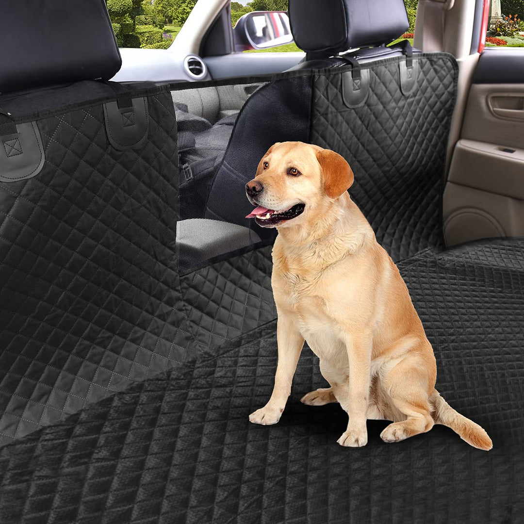 Dog Cargo Liner for SUV,Waterproof Nonslip Pet Car Seat Cover Mat with Mesh Window,Washable Dog Trunk Cover with Bumper Flap - Universal Fit