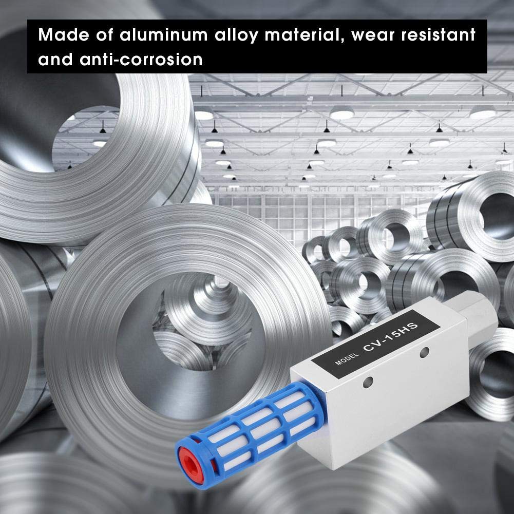 Air Ejector Fitting Aluminum Alloy Vacuum Generator CV-15HS Negative Pressure Generator Pneumatic Exhaust Compact with