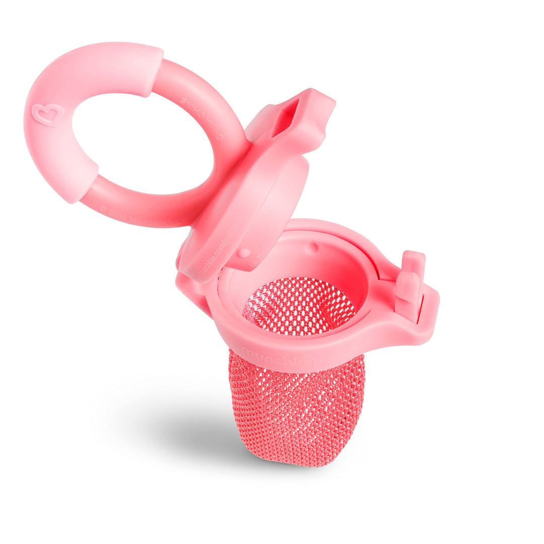 Baby Feeder for Fresh Food and Fruit, 2 Pack, Coral/Purple