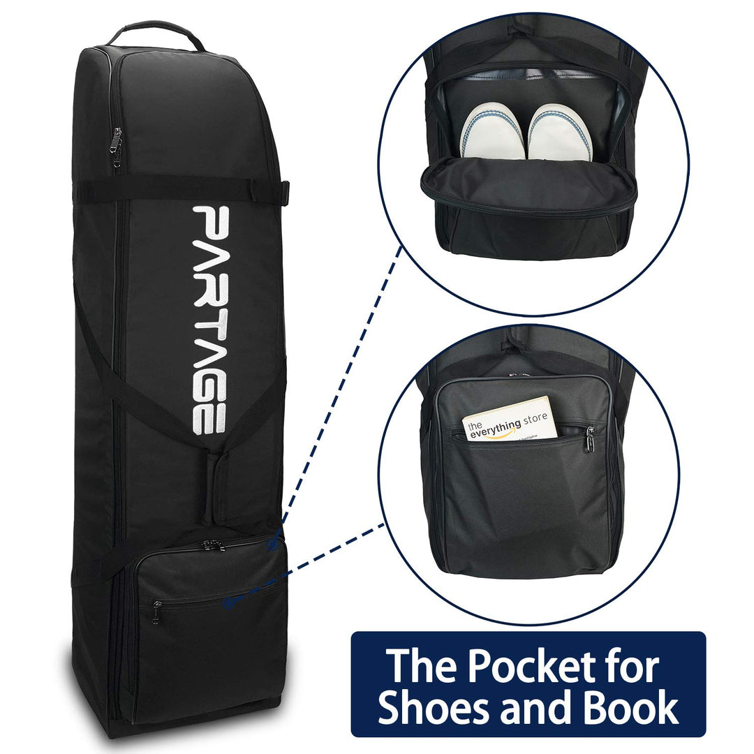 Golf Travel Bag,Golf Travel Case for Airlines -Black