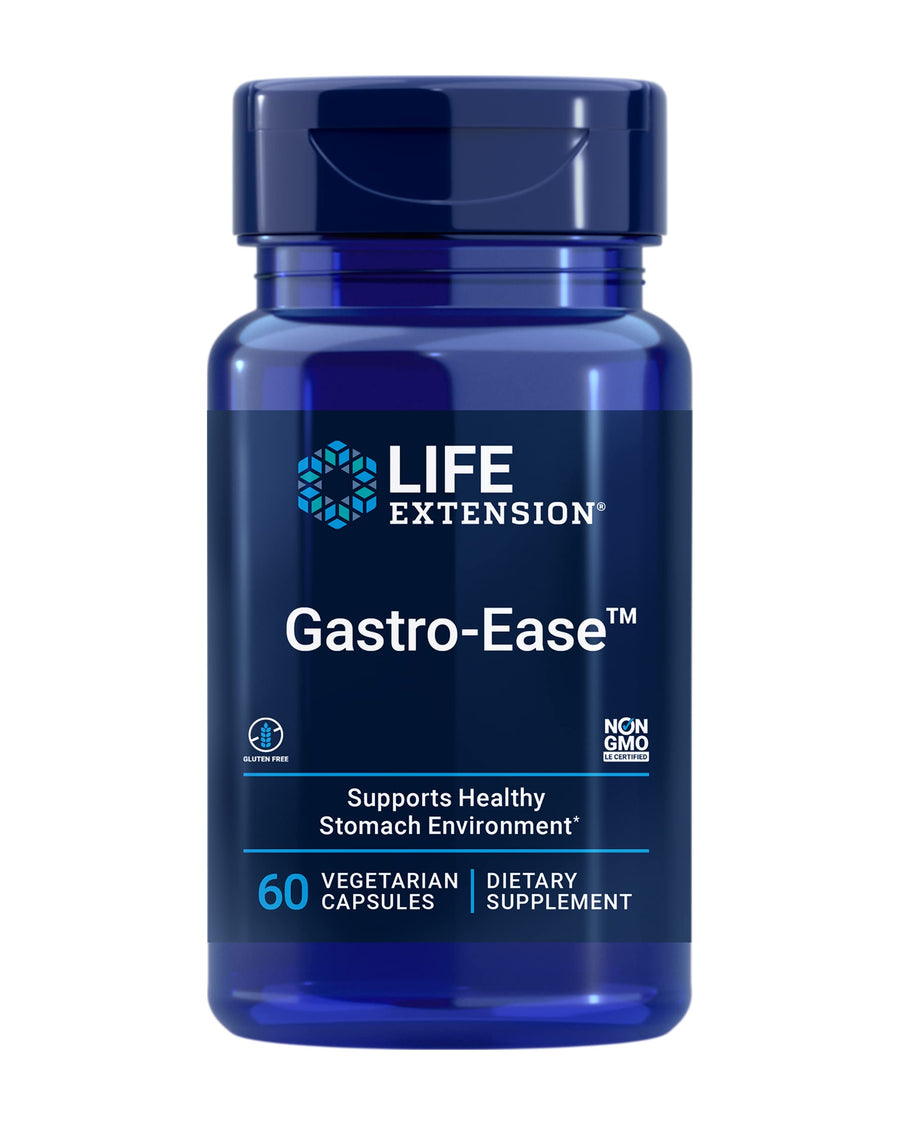 Gastro-Ease - Digestive Health - Gastric Health Supplement with Zinc L-carnosine Plus Pylopass For Healthy Stomach Support - Non-GMO, Gluten-Free - 60 Vegetarian Capsules