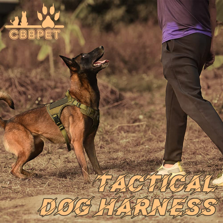 Tactical Dog Harness for Small Medium Large Dogs No Pull Adjustable Harness Training Easy Control Pet Vest,Reflective Working Training (L(Neck 20-30, Chest 22-41))