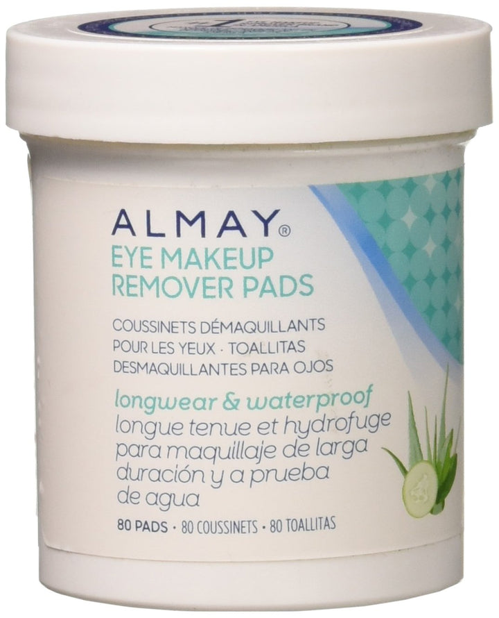 Longwear & Waterproof Eye Makeup Remover Pads, 80 Ct (2 Pack)