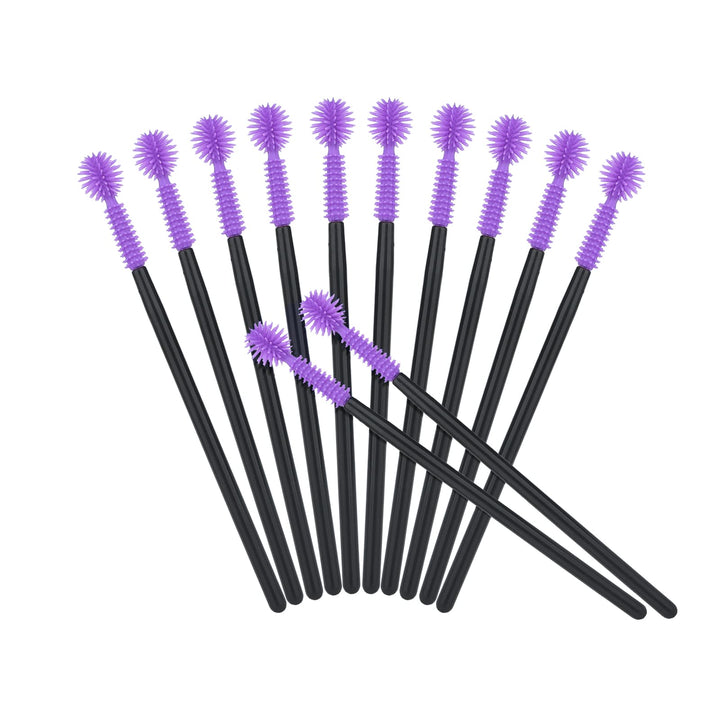New 50PCS Disposable Silicone Eyelash Mascara Wands Brushes Cosmetic Eyelash Extension Applicators Professional Makeup Tool Set(Ball-shape)