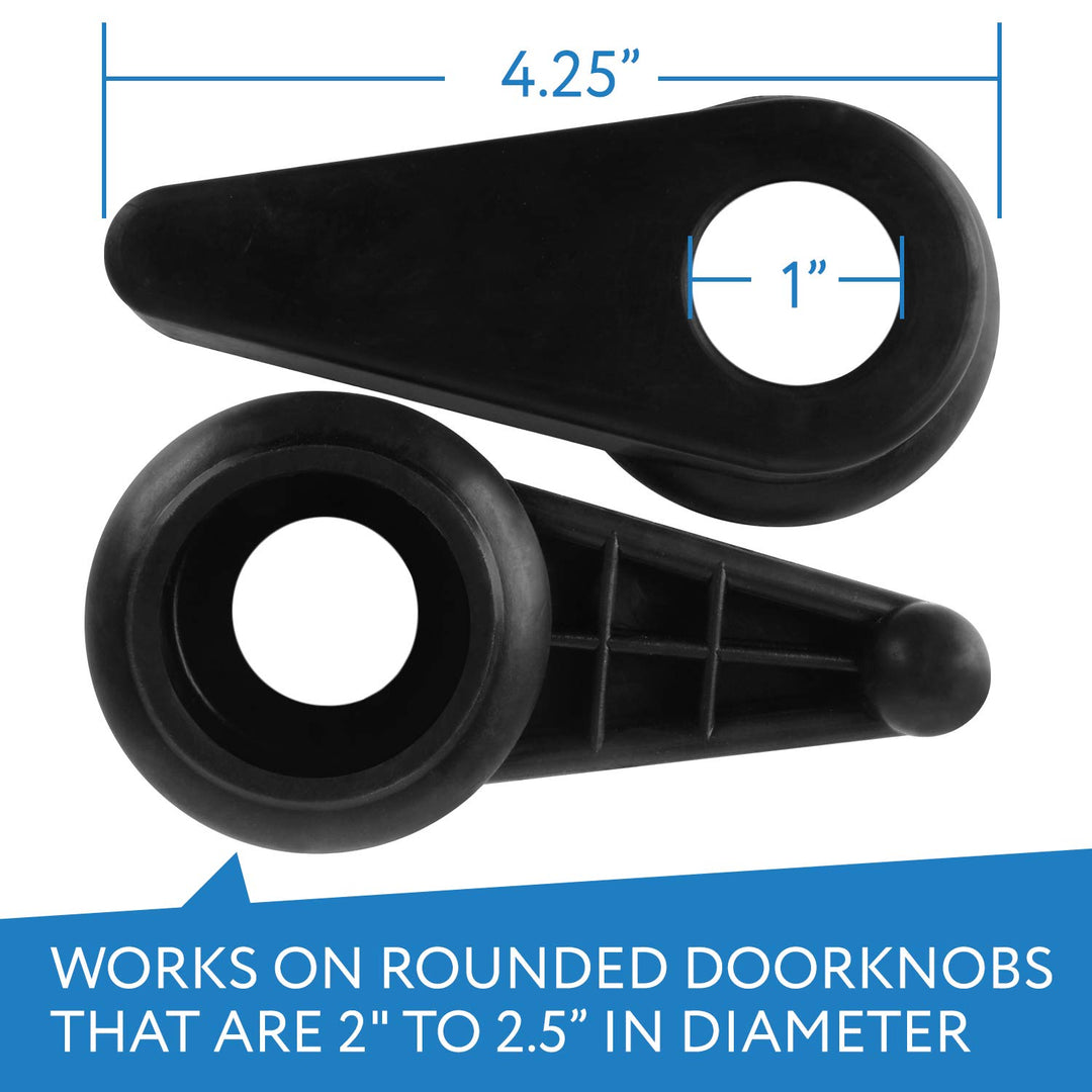 Two Pack Door Handle Extension, Soft Rubberized Doorknob Extension, Converts Knob Style Doors to Handles for Easy Accessibility for Elderly, Disabled, Children, Fits Door Knobs 2 to 2.5