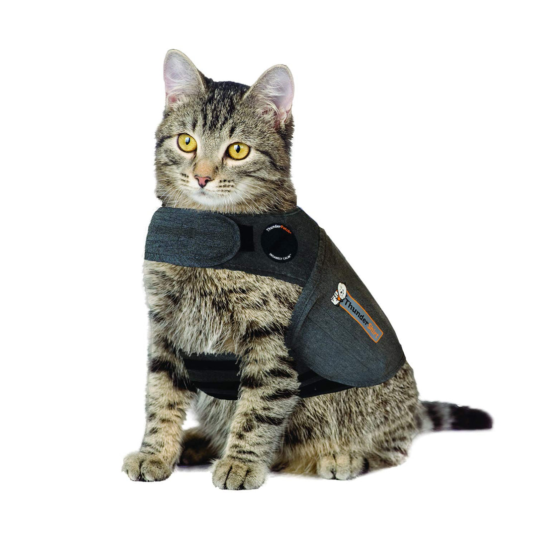 Classic Cat Anxiety Jacket, Heather Gray, Medium (9 to 13 lbs), THU-009