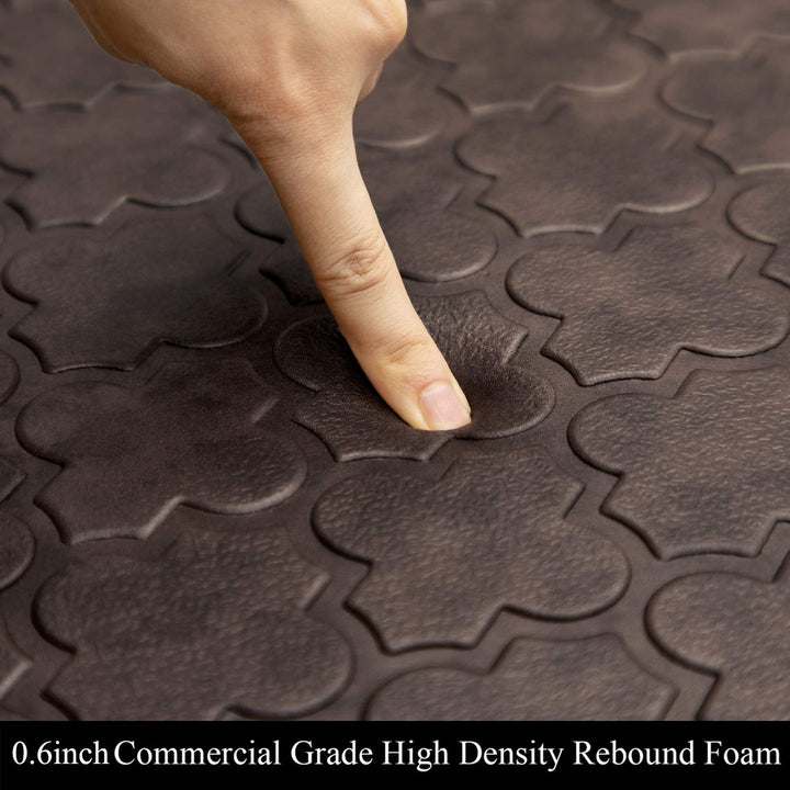 Kitchen Mat Cushioned Anti Fatigue Kitchen Floor Mat Runner 20x60 Non Slip Kitchen Mats for Floor Waterproof Kitchen Rugs and Mats Comfort Mat for Standing Desk,Sink,Laundry,Brown