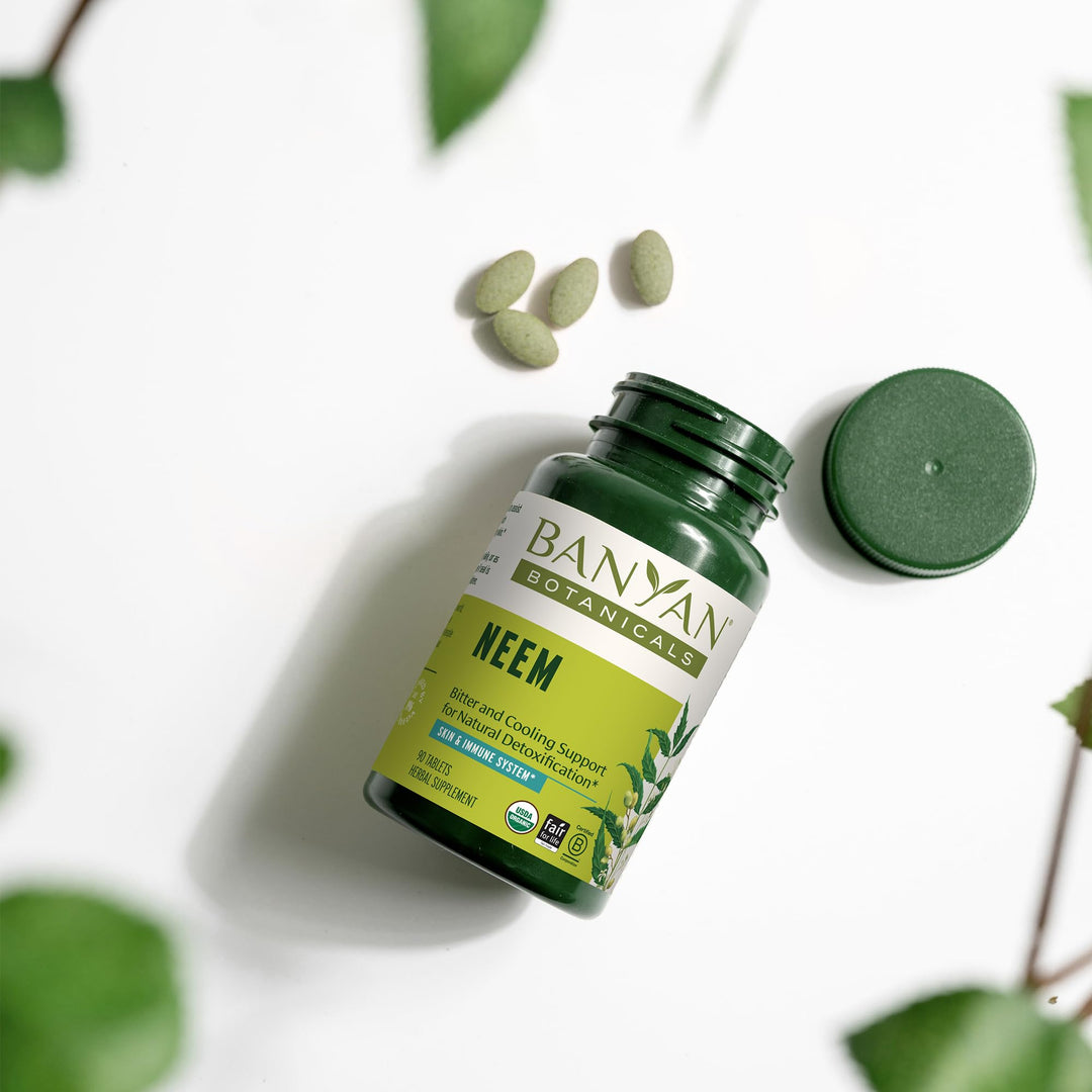 Neem Tablets – Organic Neem Leaf (Azadirachta Indica) – Supports Natural Detoxification, Healthy Skin, and Immune Health* – 90 Tablets – Non-GMO Sustainably Sourced Vegan