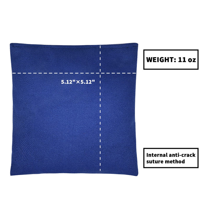 Set of 8 Regulation Cornhole Bags Double Sided, Weather Resistant Bean Bags for Cornhole Toss Game, Corn Hole Beans Bags with Tote Bag (Red/Blue)