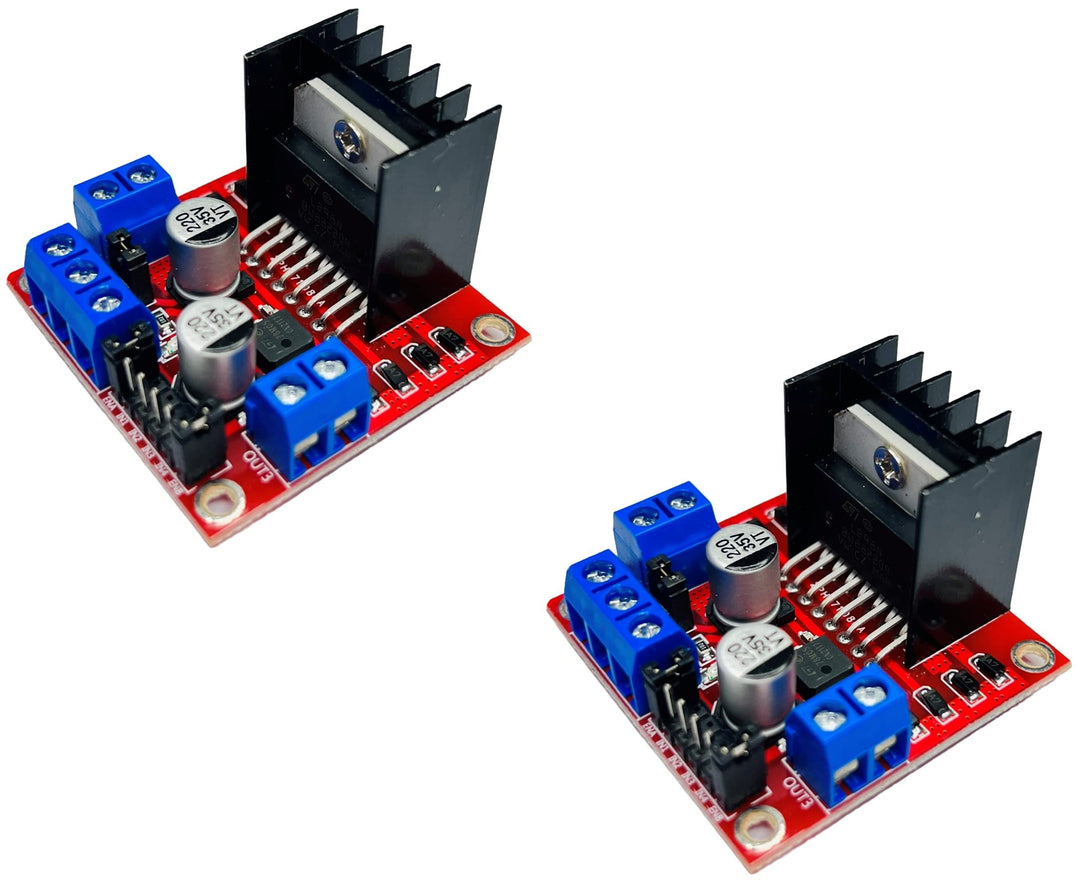 L298N Motor Driver Module for Arduino, ESP32, ESP8266, Raspberry Pi, 2 Pieces