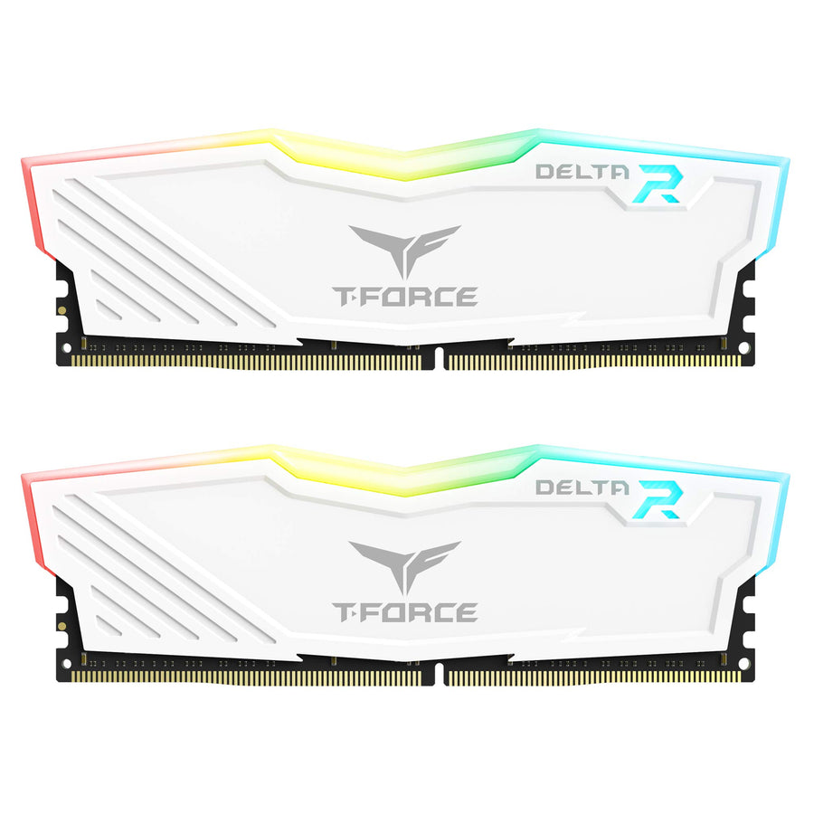 T-Force Delta RGB DDR4 16GB (2x8GB) 3600MHz (PC4-28800) CL18 Desktop Gaming Memory Module Ram TF4D416G3600HC18JDC01 - White