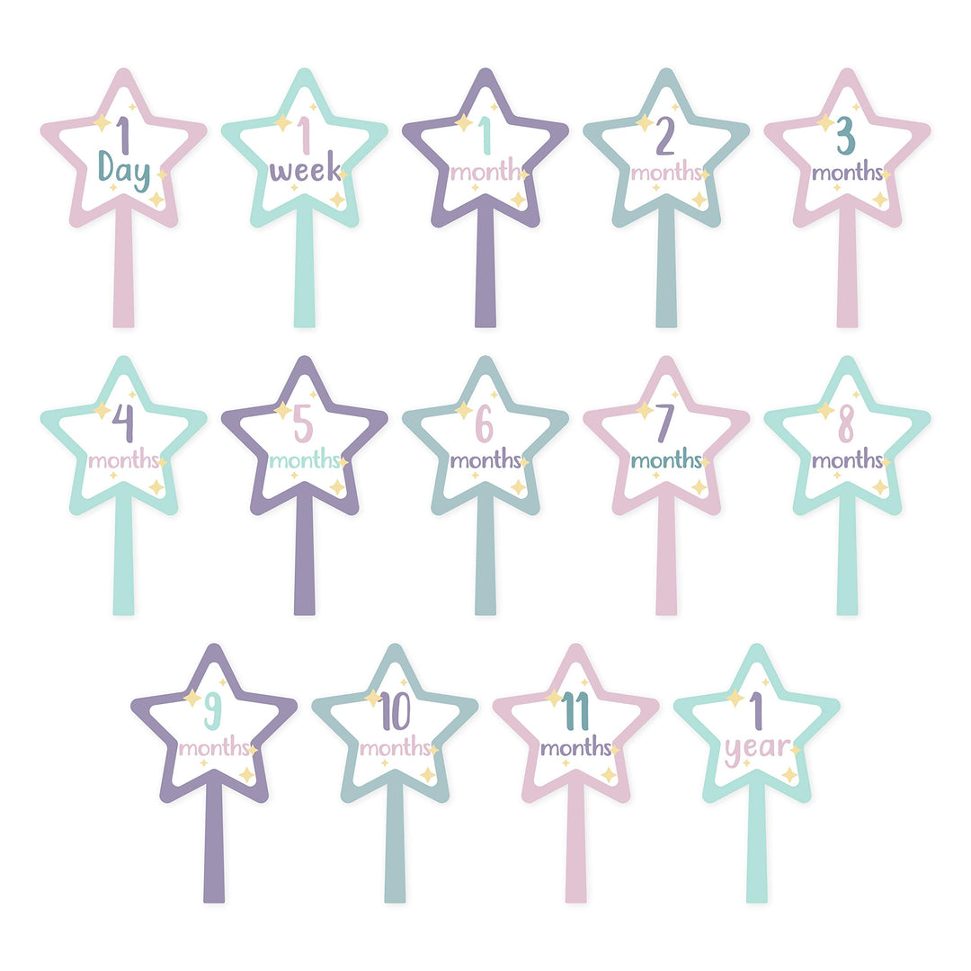 Baby’s First Year Milestone Blanket and Card Set | 40in x 40in (Something Magical)